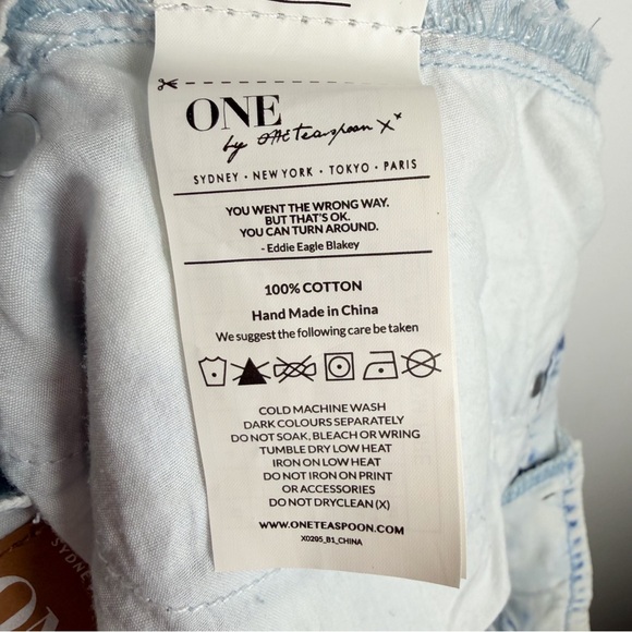 NWT One by One Teaspoon Coco Luxe Harem Pants Faded Grunge Blue Women's Size XS - Picture 9 of 15